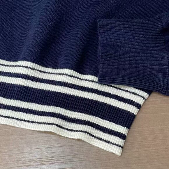 Polo Ralph Lauren crew neck wool knit navy blue men's sweater - Picture 6 of 7